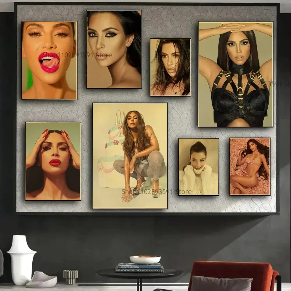 A-Kim Cardashian Сексуальная Змеиная Богиня Холст с принтом без рамы Водонепроницаемая