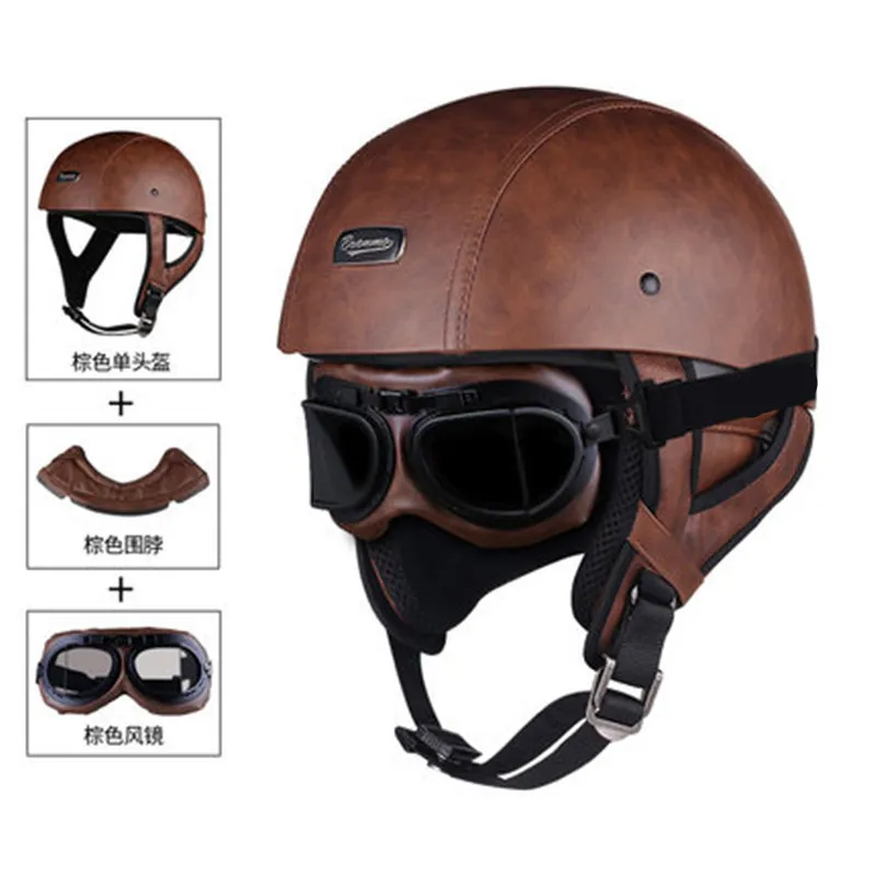 

Винтажный мотоциклетный шлем на пол лица, немецкий Ретро Kask,Cafe Racer,Scooter,Cruiser,Chopper, матовый черный, подкладка из пенополистирола, одобрено DOT