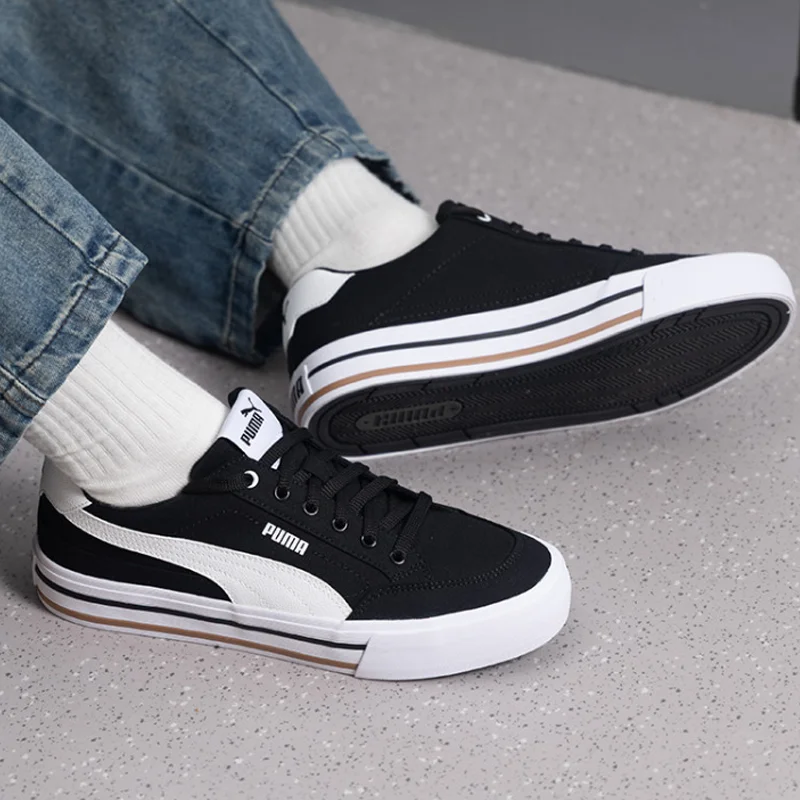 Фото PUMA Court Classic Vulc FS унисекс 2026 Новые низкие повседневные кроссовки черно-белые 396353-03 №3