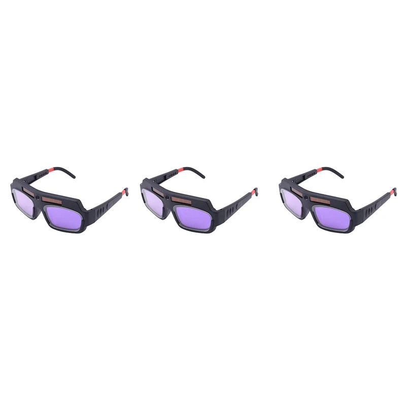 

Big Deal 3Pc Solar Powered Auto Darkening Welding Mask Helmet Goggles Welder Glasses Arc Anti-Shock Lens For Eye Protection