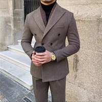 mens tweed suit tailor tailor wedding mens vintage gentleman style custom mens suits 2 pieces jacket pants