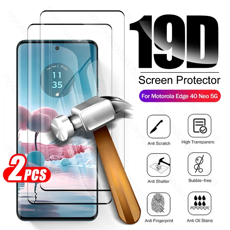 Закаленное стекло для Motorola Edge40 Moto Edge 40 Neo Pro 40Neo 40Pro, 2 шт.