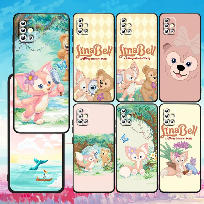 

Cute Disney LinaBell Phone Case For Samsung A73 A72 A71 A53 A52 A51 A42 A33 A32 A23 A22 A21S A13 A04 A03 5G Black Cover