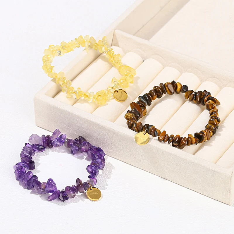 Улучшенный натуральный желтый камень тигровый глаз аметист цитрин чип бусина с