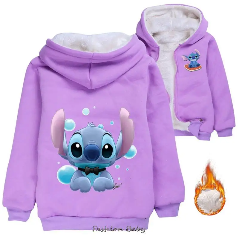 Новое зимнее детское стеганое пальто Disney Stitch для мальчиков и девочек детская