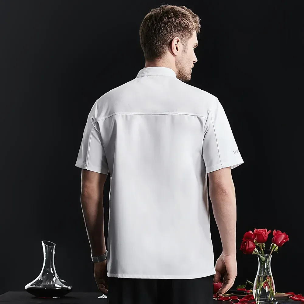 Куртка мужская короткая сетчатая дышащая одежда для шеф-повара ресторана кухни