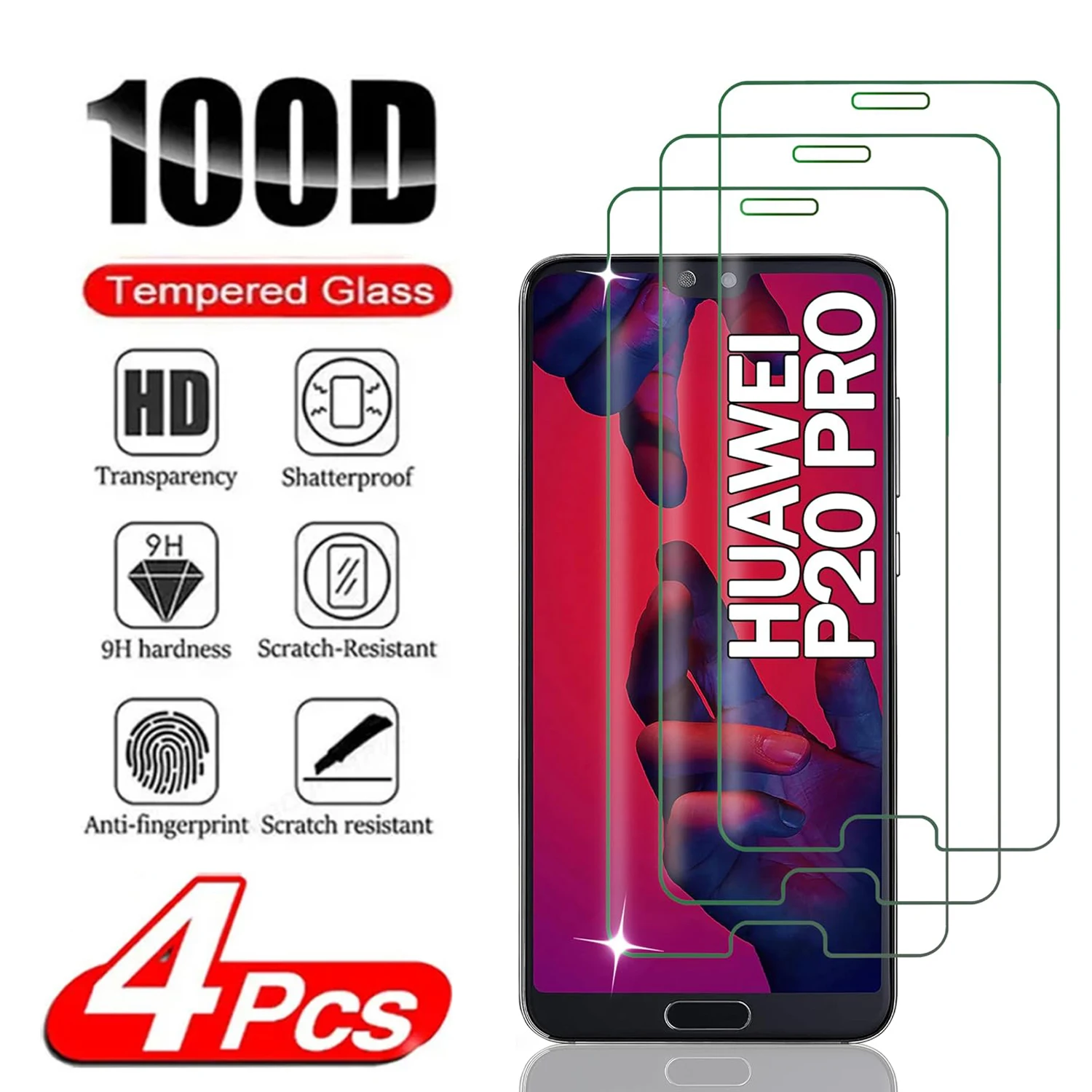 Фото Защитное стекло для экрана HD HuaWei P20 Pro №2