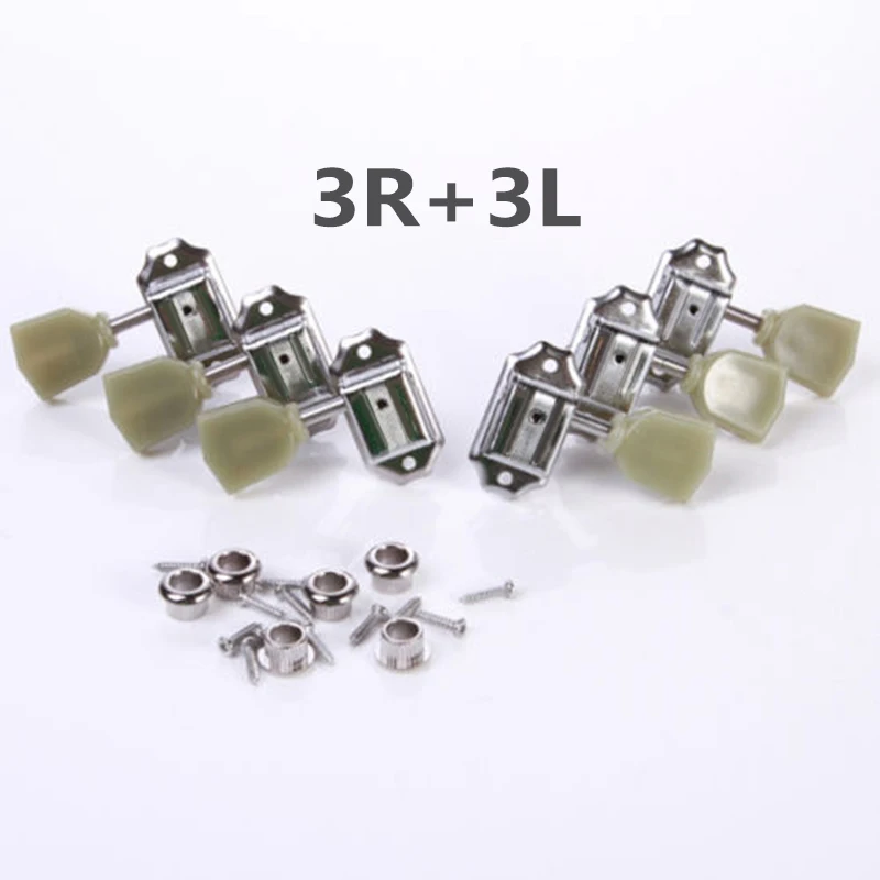 

3R+3L Deluxe Guitar Tuning Pegs Keys Machine Heads Tuners For Gibson Style Set Metal Guitar Tuner Music Instruments Parts