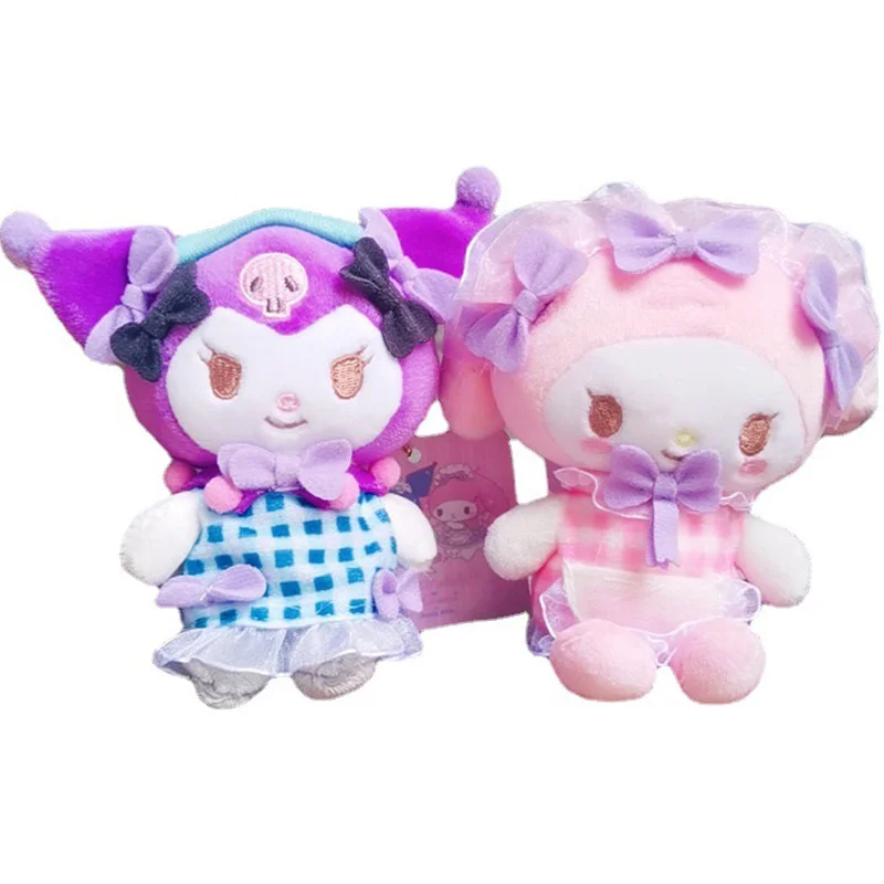 

My Melody Kuromi Anime Kawaii 10Cm Plushie Dolls Series Cute Soft Cinnamoroll Pendant Plush Toys Stuffed Christmas Kids Gift