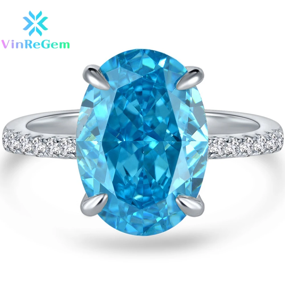 Женское кольцо из серебра 925 пробы с сапфиром 9 карат