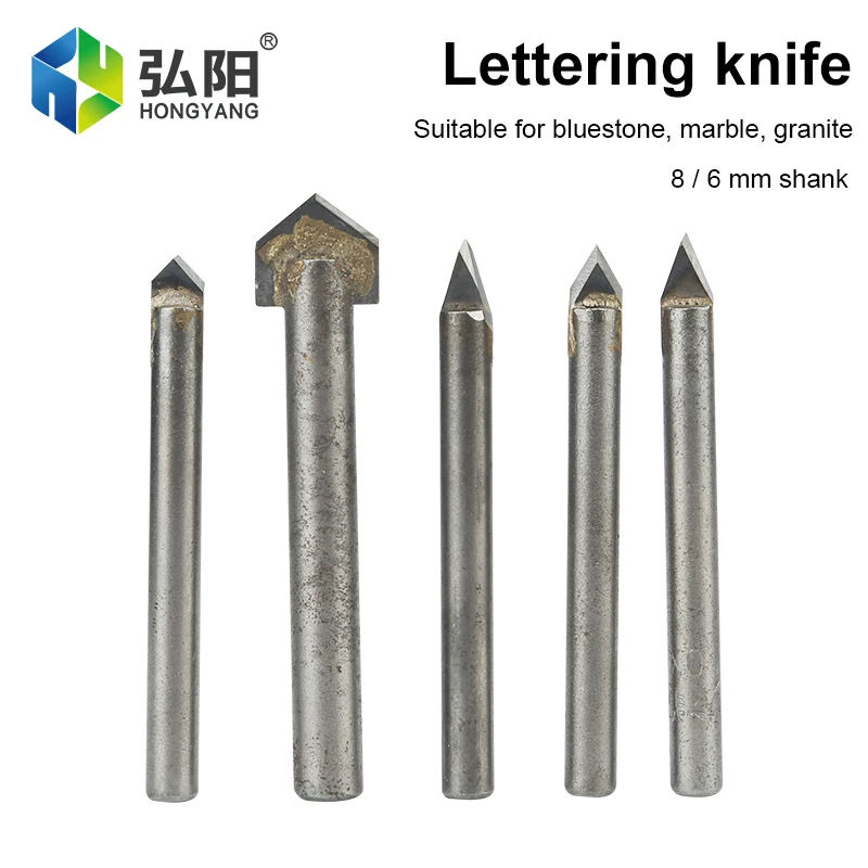 Cnc Router Milling Machine Stone Carving Drill Bit Marble Tile Drilling Alloy Letter Embossing, Finishing Bluestone Granite