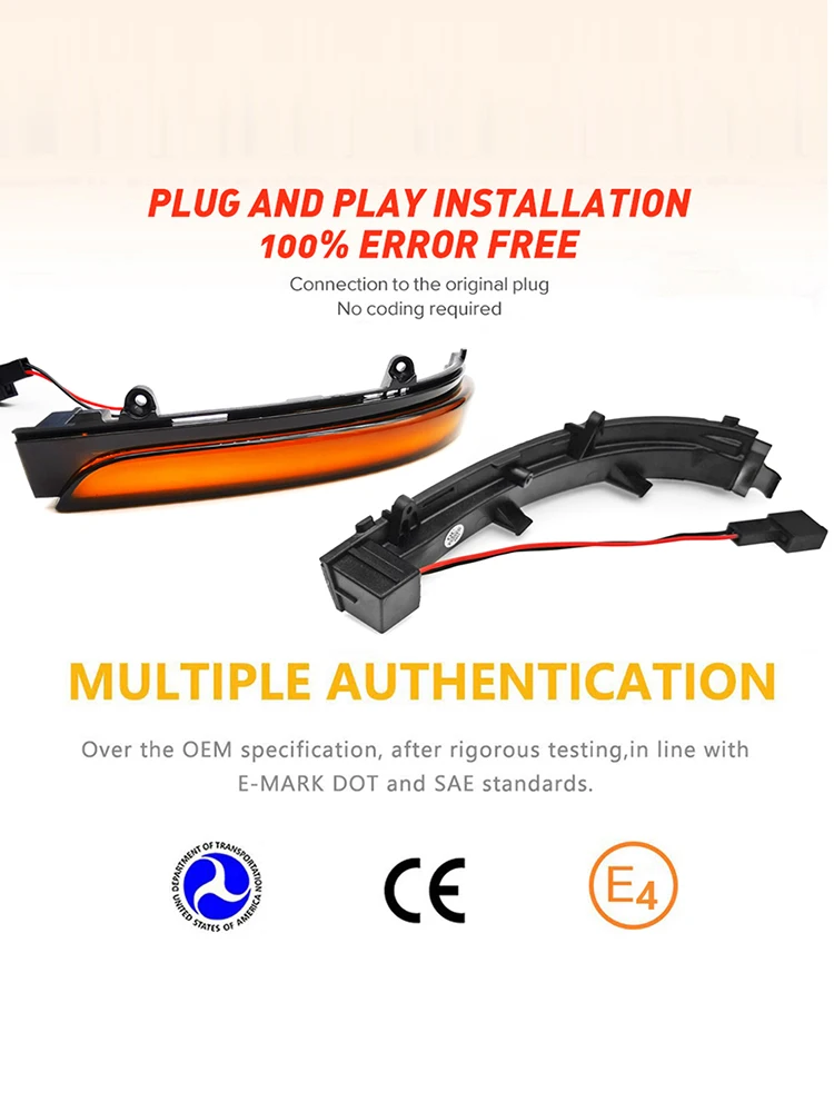 Светодиодный указатель поворота для зеркала заднего вида 2 шт. указатели Volkswagen GOL