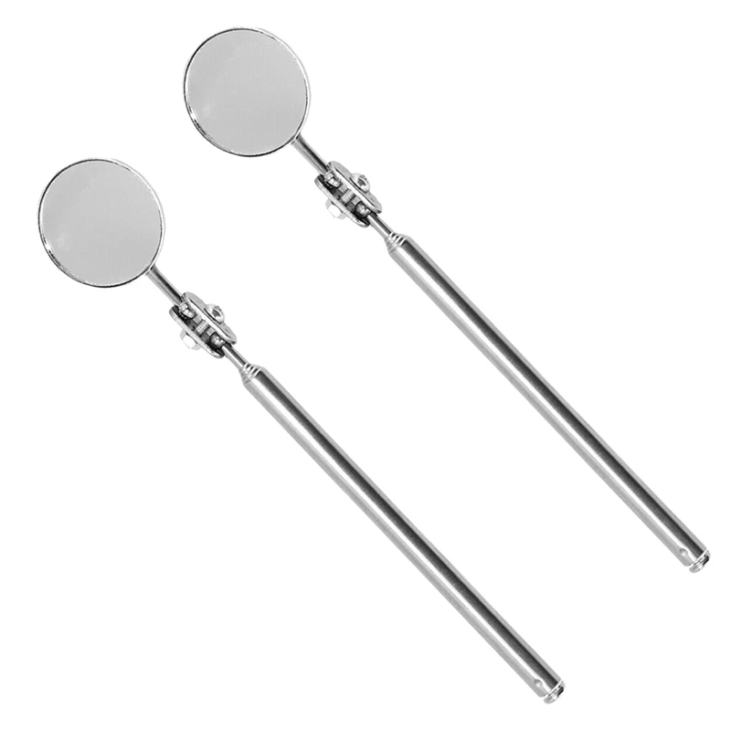 

2X Universal Automotive Maintenance Inspection Mirror Folding Telescopic Reflector Welding Chassis Inspection Hand Tool