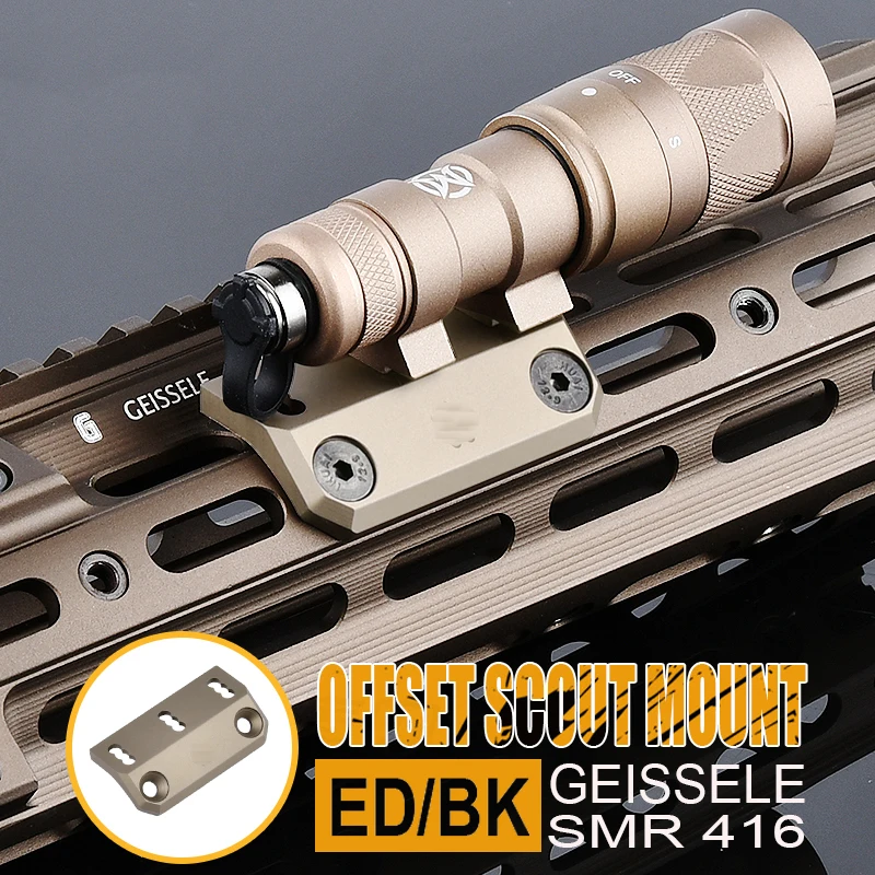 

Тактическая вспышка M300 M600, SMR, офсетное крепление для разведчика, оружие для винтовки, осветсветильник ное крепление Mlok Keymod для страйкбольно...