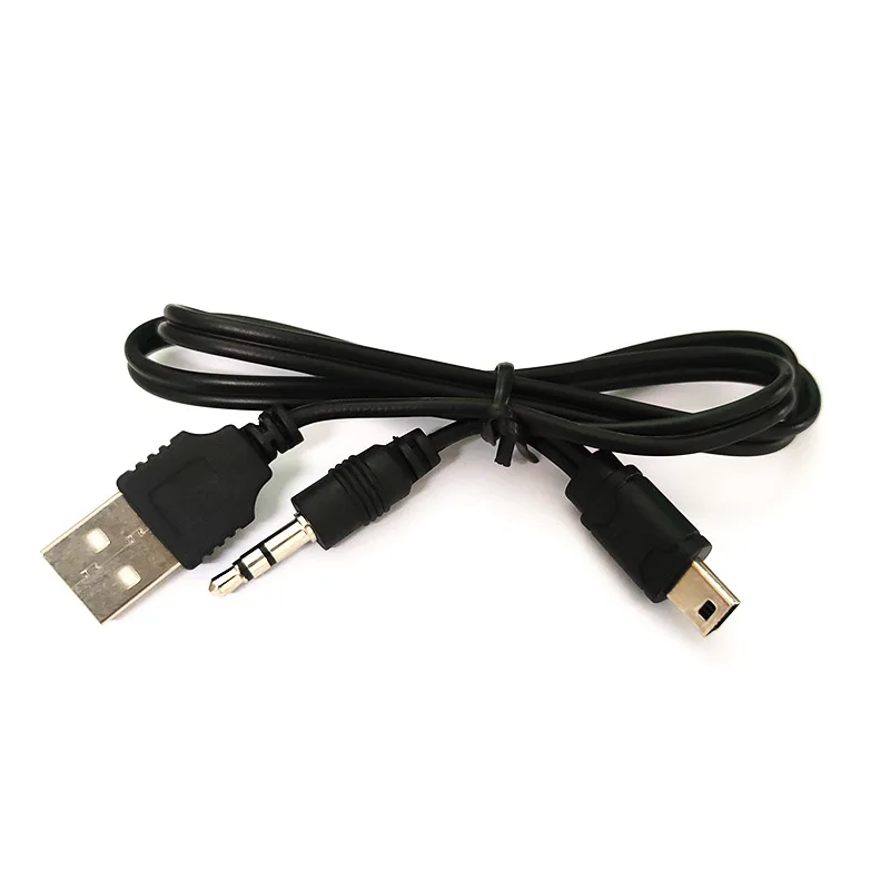 Новый 2 в 1USB-кабель с разъемом 3 5 мм AUX-кабель + USB-штекер Mini-USB 5-контактный разъем