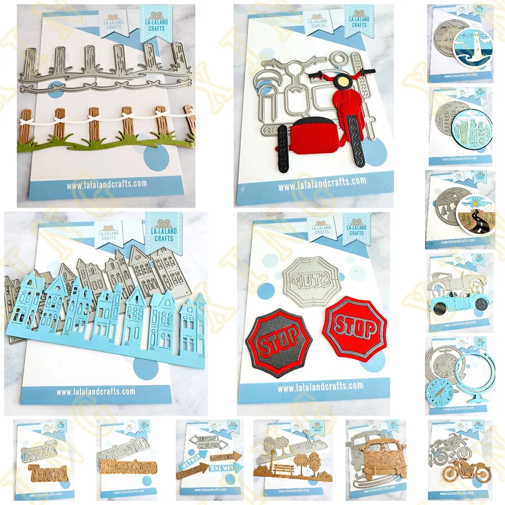 

New Car Globe Compass Beach Metal Cutting Dies Scrapbook Diary Decoration Stencil Embossing Template DIY Greeting Card Handmade