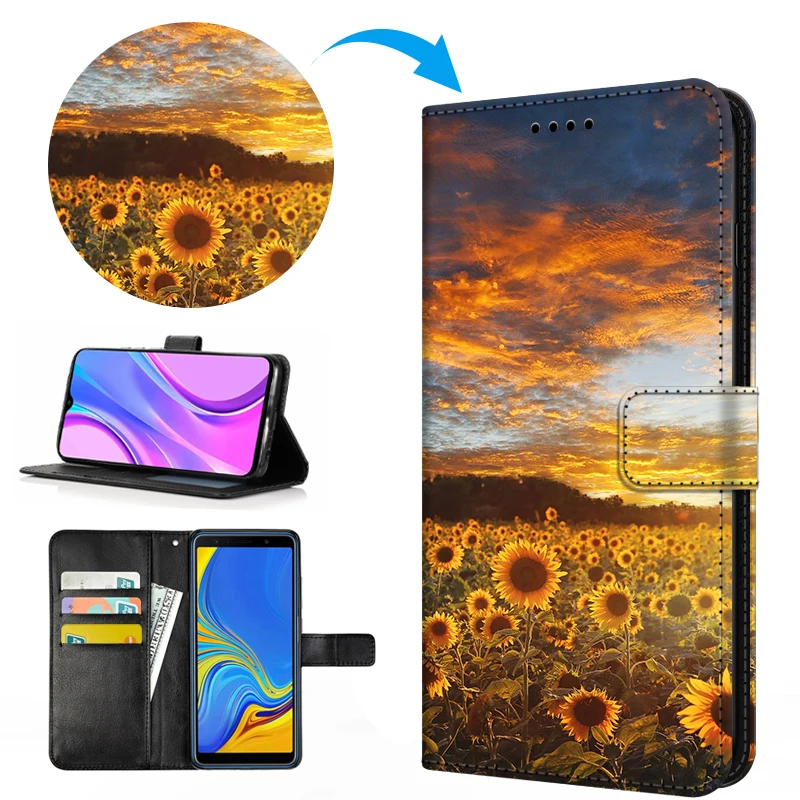 Фото Индивидуальный кожаный чехол-книжка DIY для телефонов TCL K33, K32, 306, 305, 503, TCL30, 60 SE, 10 Pro, TCL60, NxtPaper, 60R с функцией подставки и отделениями для карт №3