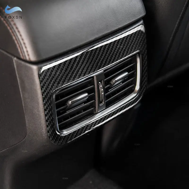 

Для Mazda CX-5 CX5 2017 2018, салон автомобиля, молдинг, центральный подлокотник, задняя крышка вентиляционного отверстия, мягкая декоративная отделка из углеродного волокна