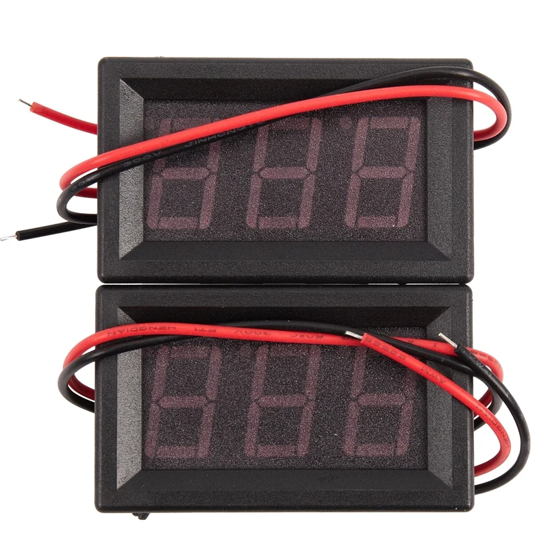 

ABHG 2Pcs Digital Voltmeter Dc 5V To 120V Voltage Panel Meter 0.56 Inch Led Display Tester For Laboratory Electric Appliance Mot
