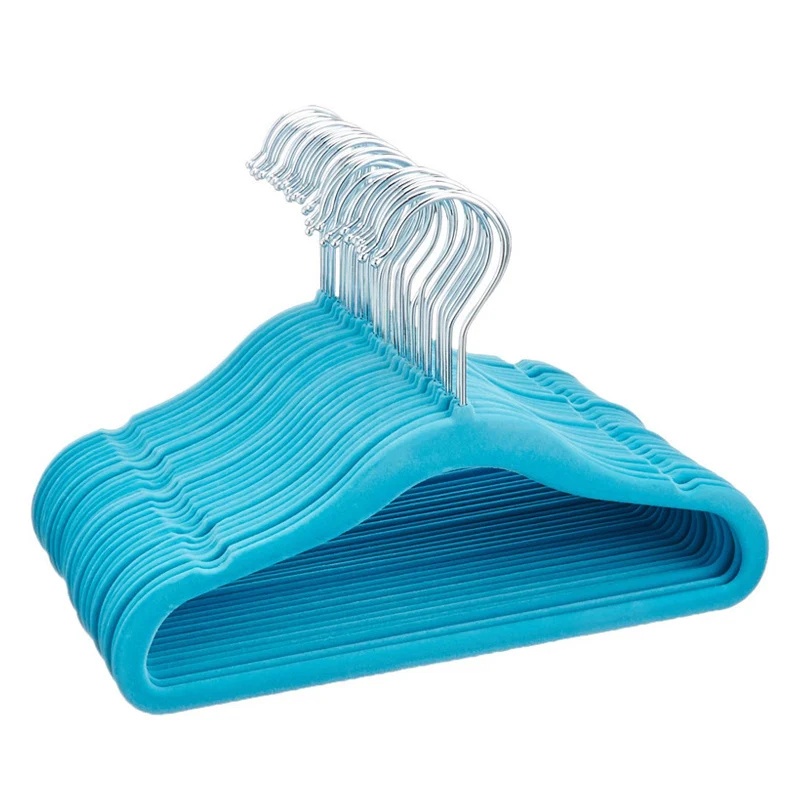 

10pcs/Lot Hanger Clothing Store Coat 30cm/ 42cm Velvet Clothes Hangers Hooks Adult/Child Clothes Hangers Rack Dress Hook Black