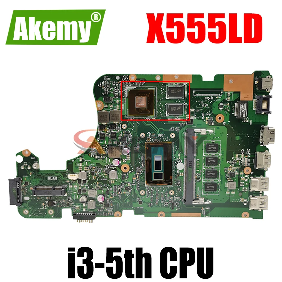 

Материнская плата AKEMY X555LD для ноутбука ASUS X555LJ X555L, оригинальная материнская плата, 4 ГБ-оперативная память, Φ, 2 ГБ-GPU, LVDS