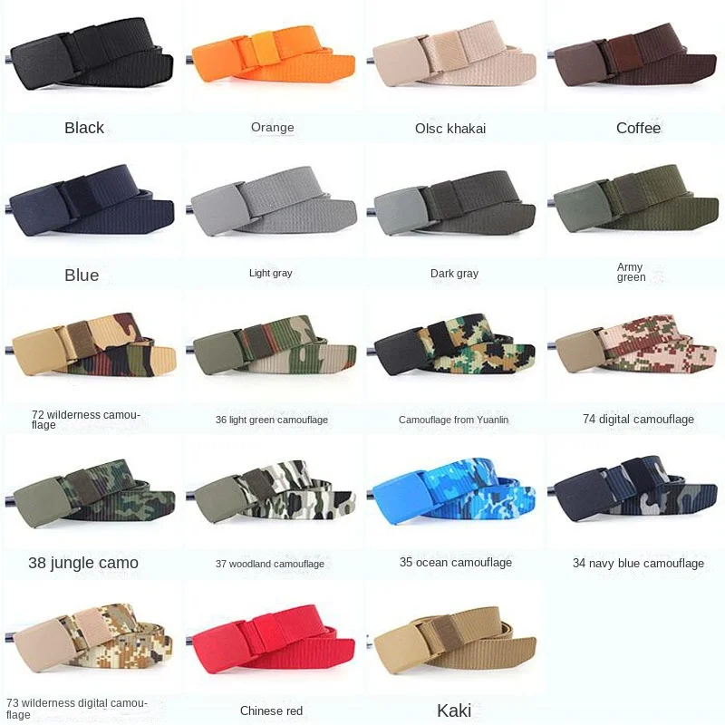 High Quality Camouflage Military Tactical Belt Men Outdoor Sports Training Jeans Canvas Belt Fashion Luxury Brand Nylon Belt