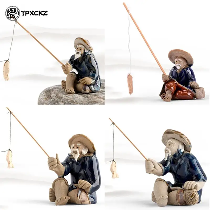 

Фигурка рыбалки старика из смолы статуя сидячий садовый орнамент уличный сад бассейн микро-технические садовые поделки