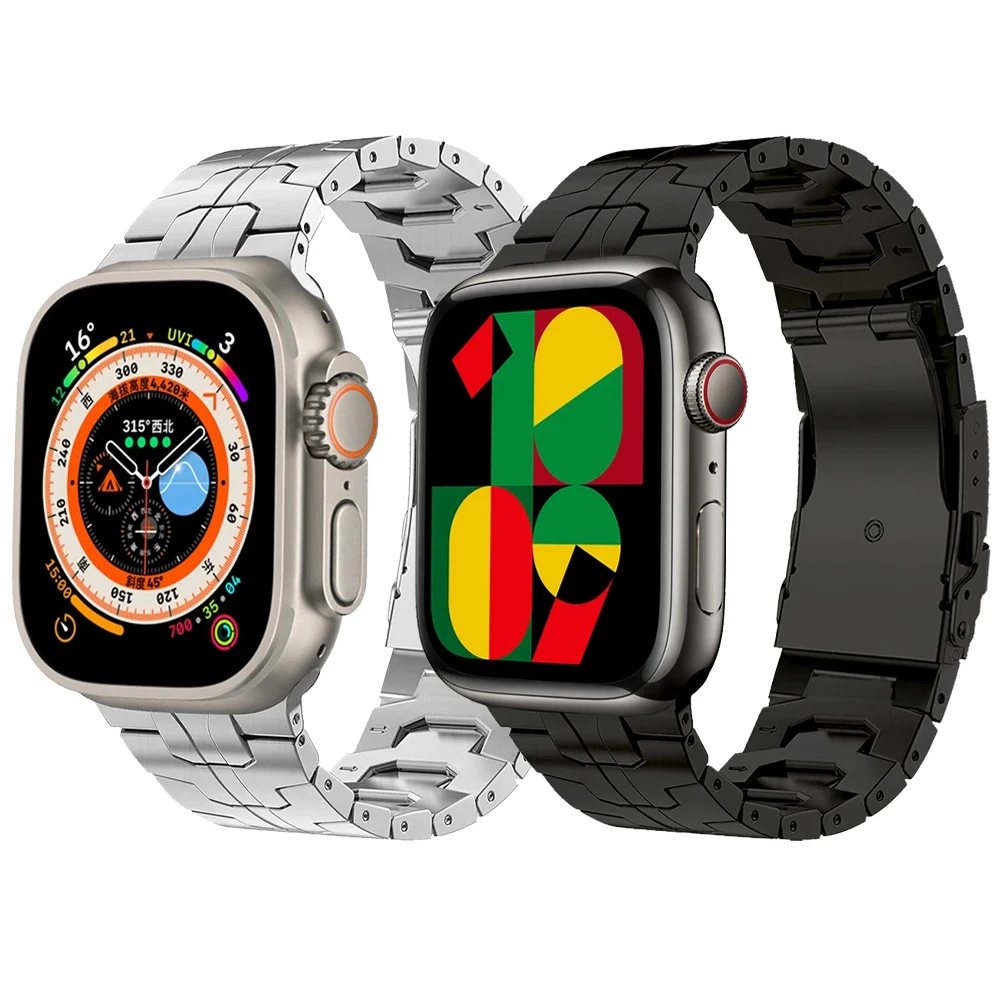 

Metal Strap For Apple Watch 8 Ultra Titanium Band 7 6 For iWatch 49mm 41mm 45mm 44/40mm Bands Series SE 5 3 Bracelet Wristbands