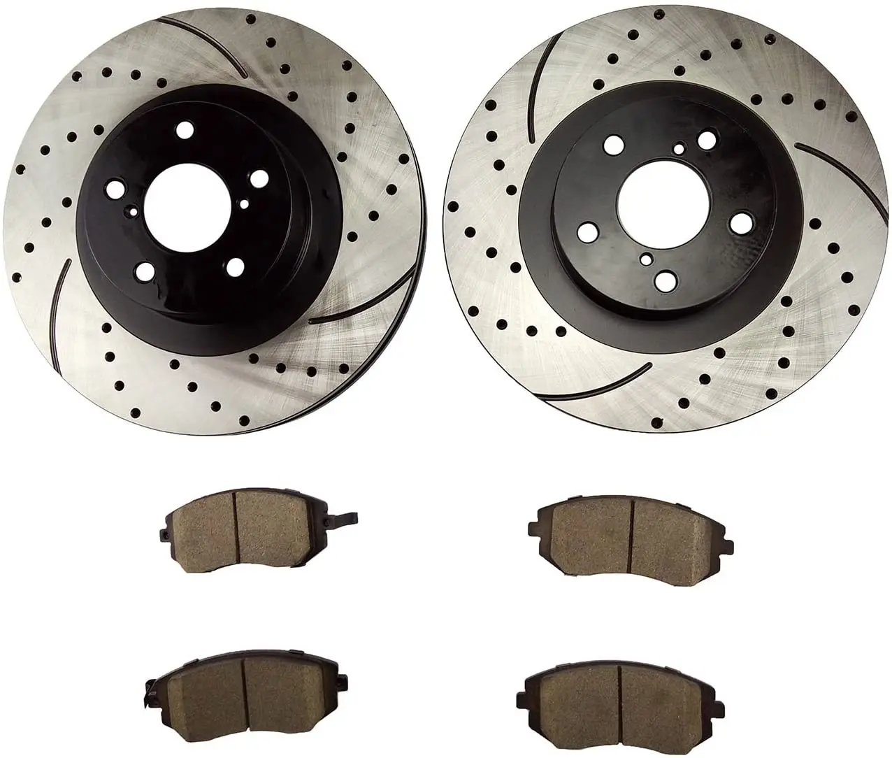 

QYT10052 brake parts Front Brake set with Drilled/Slotted Rotors and Ceramic Brake pads for Cadillac Escalade Chevrolet GMC