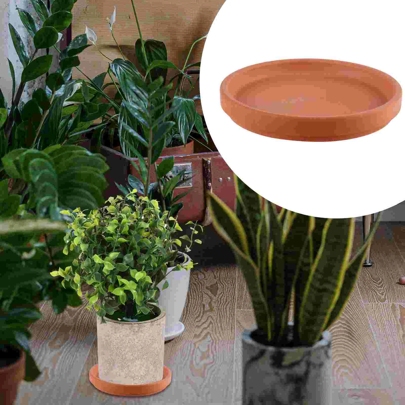 

5 Pcs Terracotta Planter Tray Succulents Pots Saucers Indoor Receptacle Pot Base Ceramics Terra Saucer Pots Plants