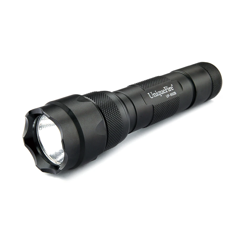 

Uniquefire 502B LED Flashlight XPE Green / Red / White Light 3 Modes 3W Power Waterproof For Hunting Searching