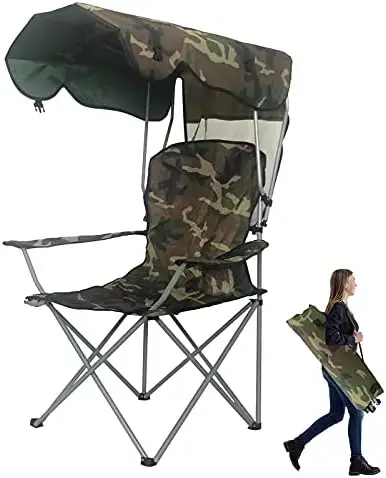 

Стул для кемпинга, пляжное кресло с навесом, складные легкие портативные рыболовные стулья с подстаканником для взрослых, для мероприятий на свежем воздухе