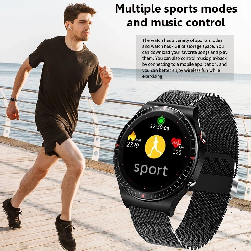 2022 New Bluetooth Call Smart Watch 4G ROM Men Recording Local Music Fitness Tracker Smartwatch For Huawei GT2 pro Xiaomi Phone enlarge