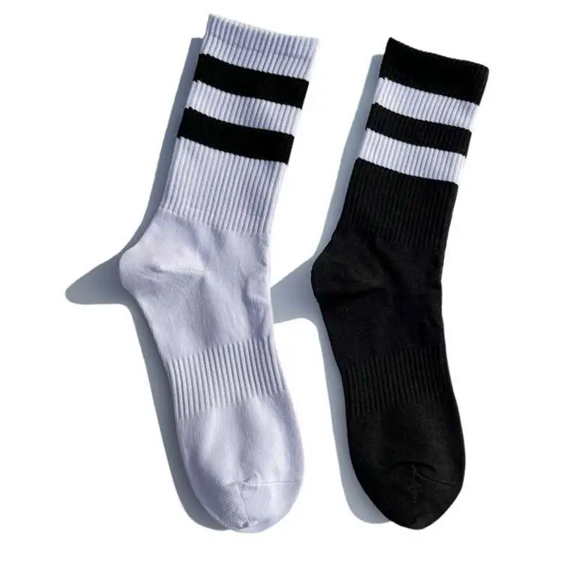 Men And Women In The Wind Tube Socks College Street Skateboarding Basketball Two Poles Striped Socks