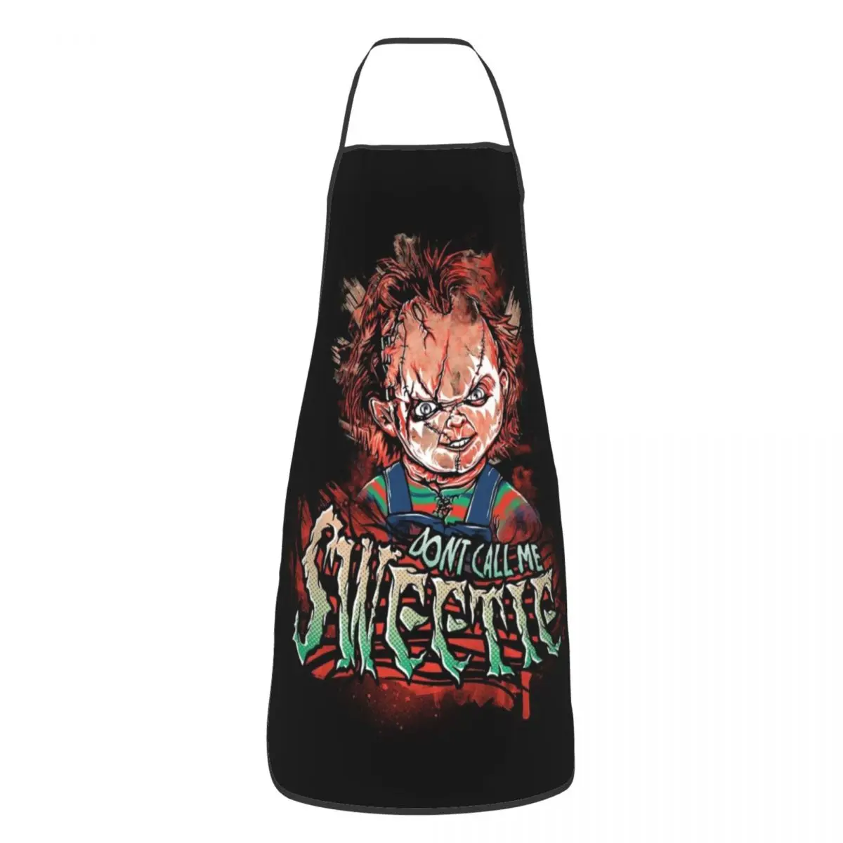 

Funny Game Of Chucky Bib Aprons Women Men Unisex Kitchen Chef Child's Play Movie Tablier Cuisine for Cooking Baking Painting