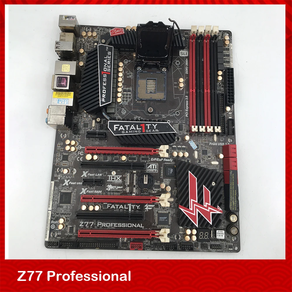 

Оригинальная настольная материнская плата для ASROCK Z77, профессиональный плеер, плата Supreme LGA1155, поддержка i3 3220 i5 3470 i7 3770k ATX
