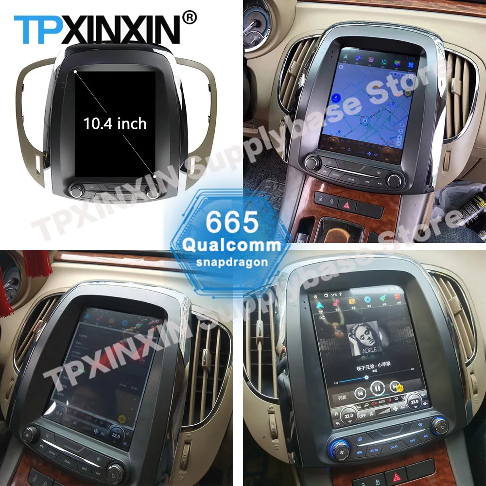 

Qualcomm Tesla Radio Screen Android 11 For Buick Lacrosse 2009 2010 2011 2012 GPS Navi Receiver Player Autoradio Audio Head Unit