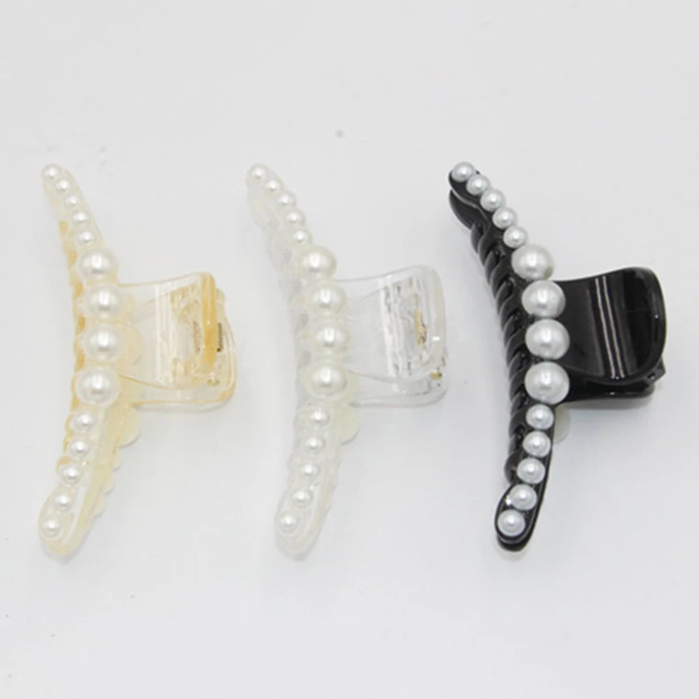 

Ladies Pearl Hair Claw Clips For Woman Large Size Barrette Crab Hair Clip Korean Fashion Girls Summer Hair Accessories