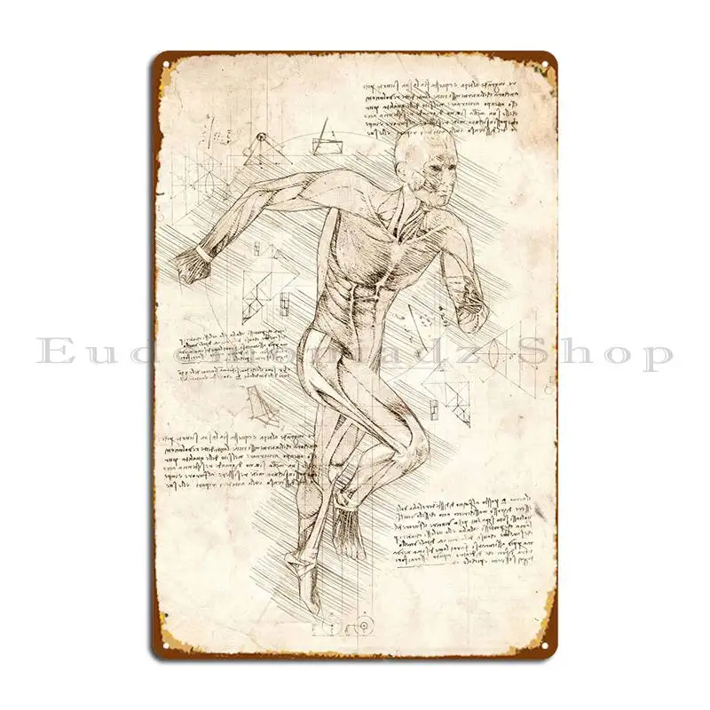 

Human Body Running Metal Sign Pub Garage Wall Cave Customize Classic Tin Sign Poster