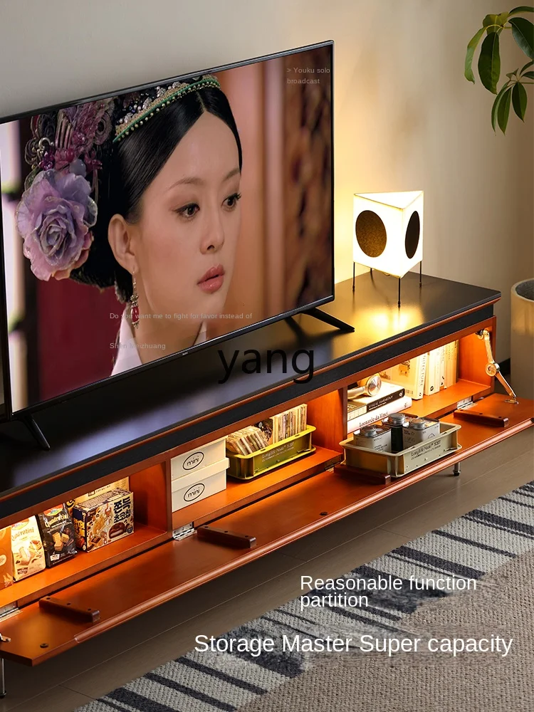Шкаф для телевизора Yhl средней древности Скандинавская плита из массива дерева и