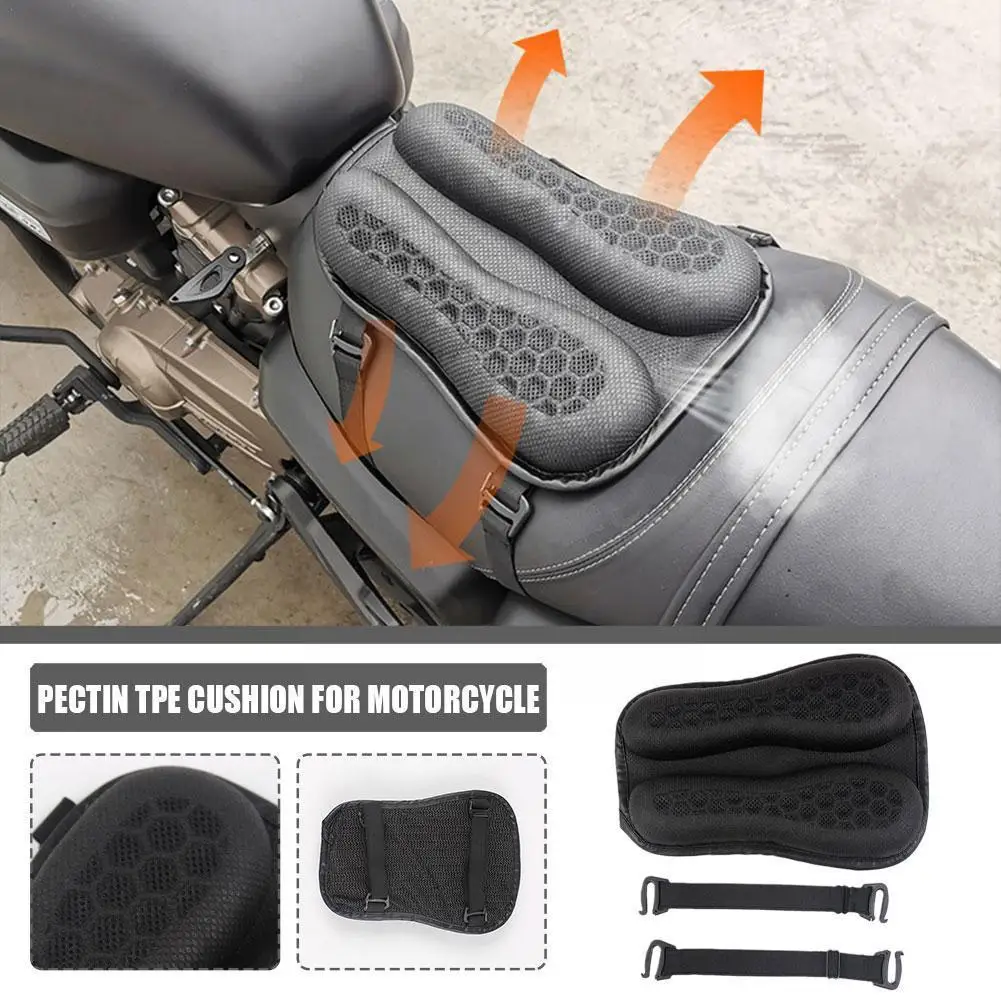 

Новинка, подушка для сиденья мотоцикла, гель с эффектом памяти, дышащая Противоударная подушка для декомпрессии E7H5