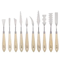 10 pcs oil painting knife set oil painting palette knife flexible scraper special shaped oil acrylic painting tools