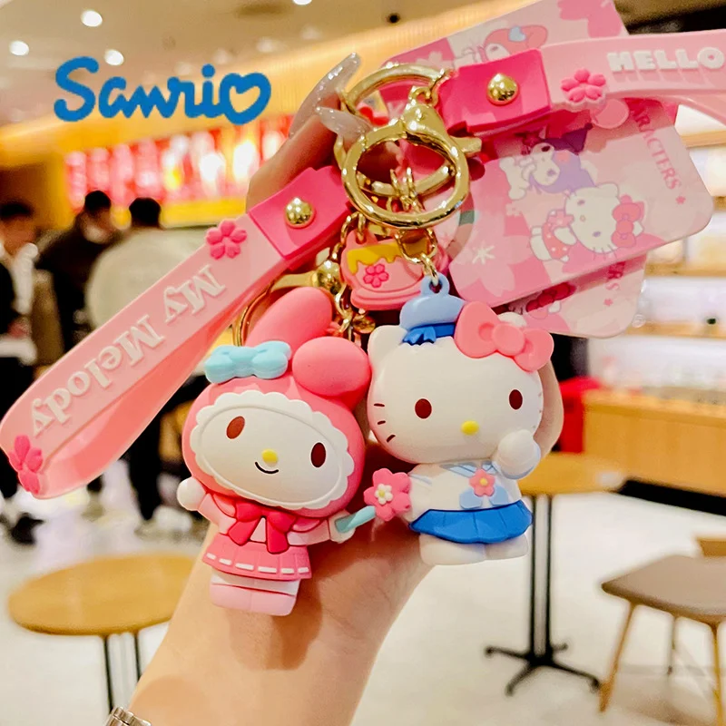 

Genuine Sanrio Series Cherry Blossom Diary Cinnamoroll MyMelody Hellokitty Kuromi Student School Bag Decoration Pendant
