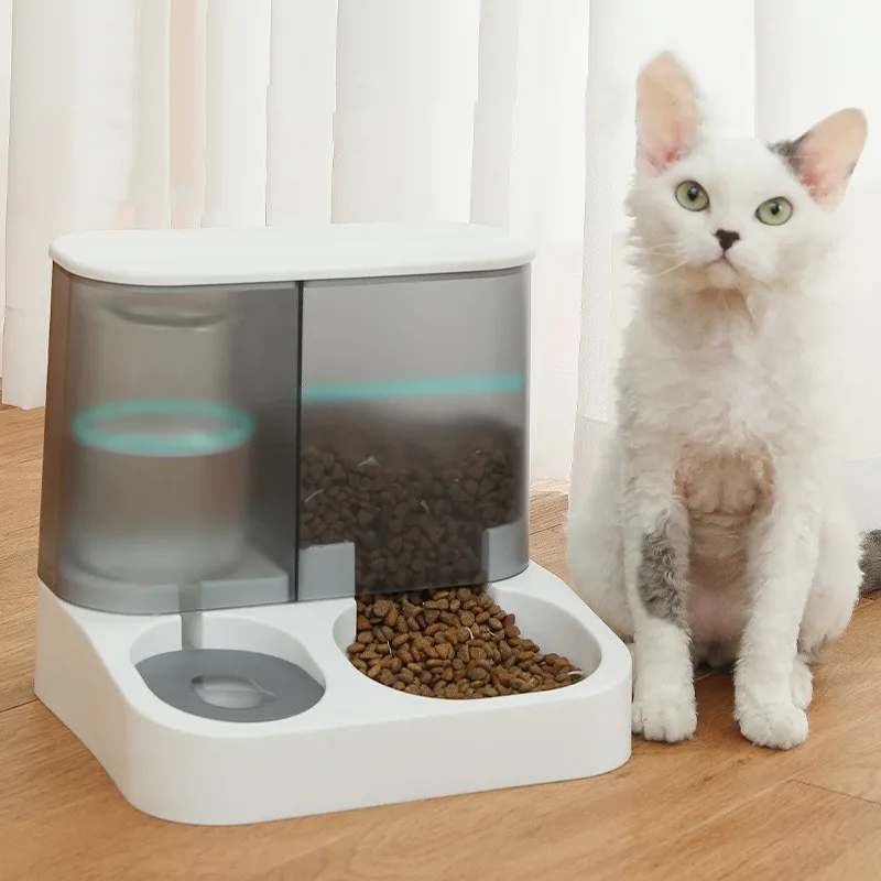 

2 In1 Pet Feeder Automatic Gravity Food Water Dispenser Bowl Feeder Self Feeding For Small Animals Food Storage Bowl