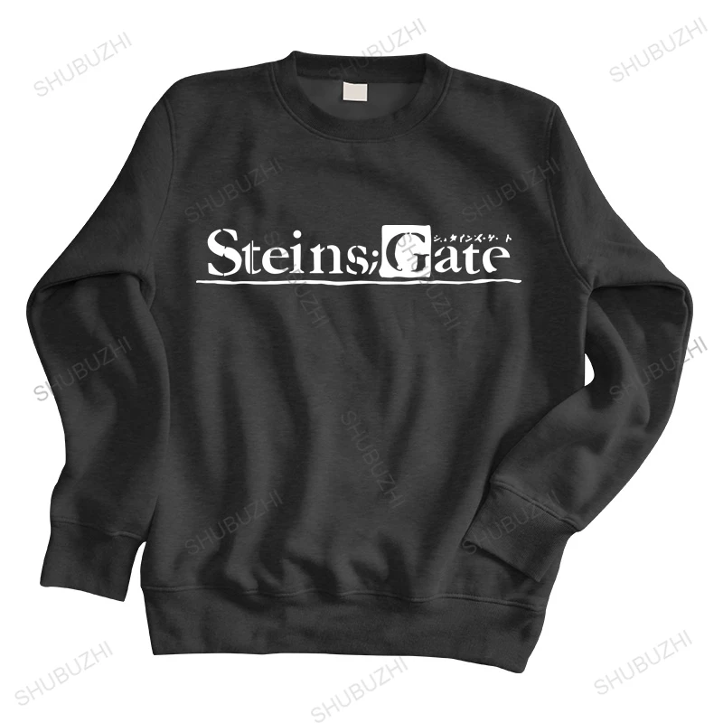 

Man crew neck hoodie Steins Gate Future Gadget Laboratory Science Anime hoodies thin Rintarou Okabe hoodie unisex sweatshirt