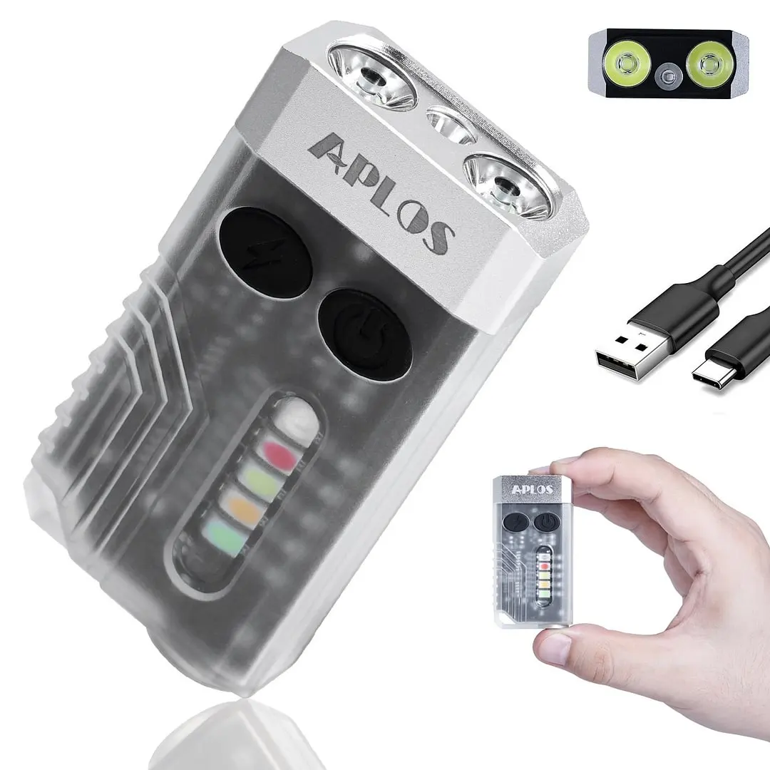 Фонарик APLOS L02 для повседневного использования, брелок для ключей, 1000 люмен, портативный супер яркий фонарь с USB-разъемом для зарядки, фонарь для экстренной работы, кемпинга синопсис экстренной медицины