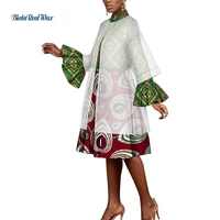 3 pcs set african women clothes tops coat and maxi dress sets for women dashiki party wedding organza elegant clothing wy9339