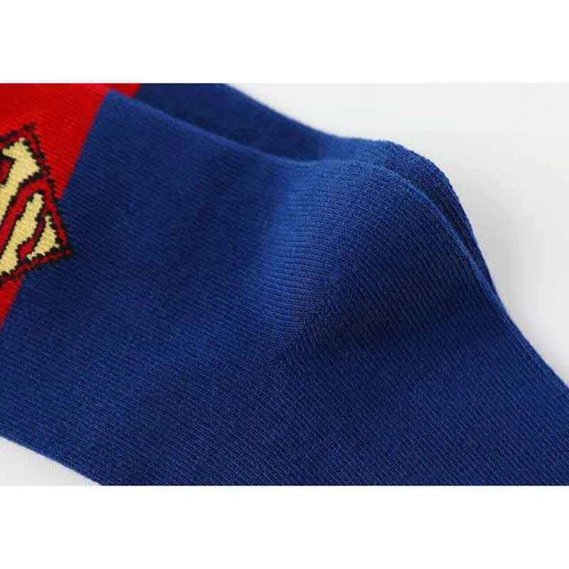 50 Pairs Cartoon Hero Series Socks Sweat Absorbent Casual Middle Tube Boy Girl Baby Middle Children Socks Spring Autumn Winter