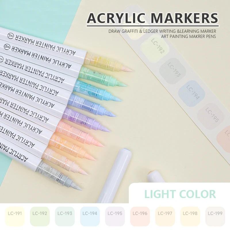 

Маркеры акриловые 9 цветов