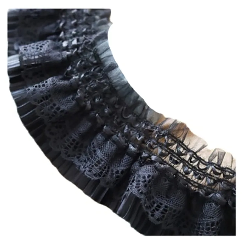 1 ярд лидер продаж кружевная лента с отделкой гипюр 7 см черные белые ленты